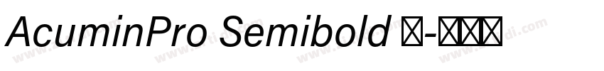 AcuminPro Semibold 字字体转换 AcuminPro Semibold 字字体转换